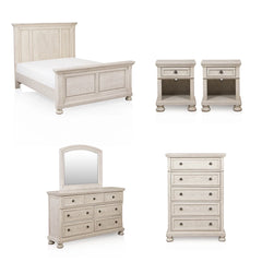 ROBBINSDALE BEDROOM SET WITH CHEST QUEEN SIZE (160*200 CM) WHITE