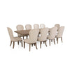 JORLAINA DINING TABLE SET 10 CHAIRS - GREY