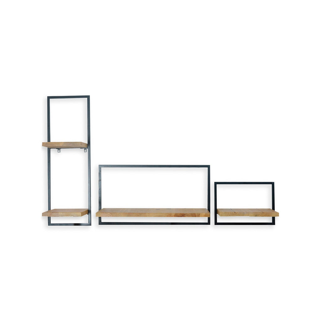 COLE WALL SHELF SET OF 3 PCS - BEIGE