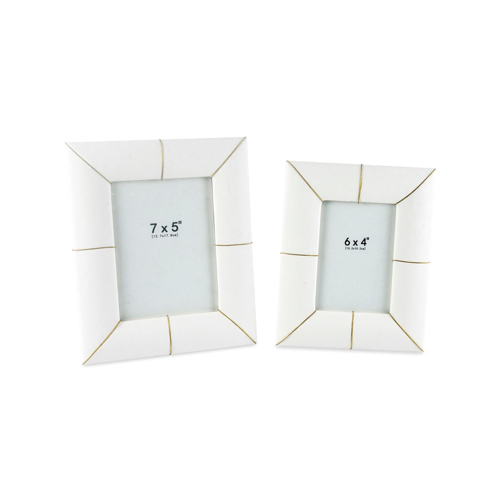 LISA PHOTO FRAME SET OF 2 PCS - WHITE