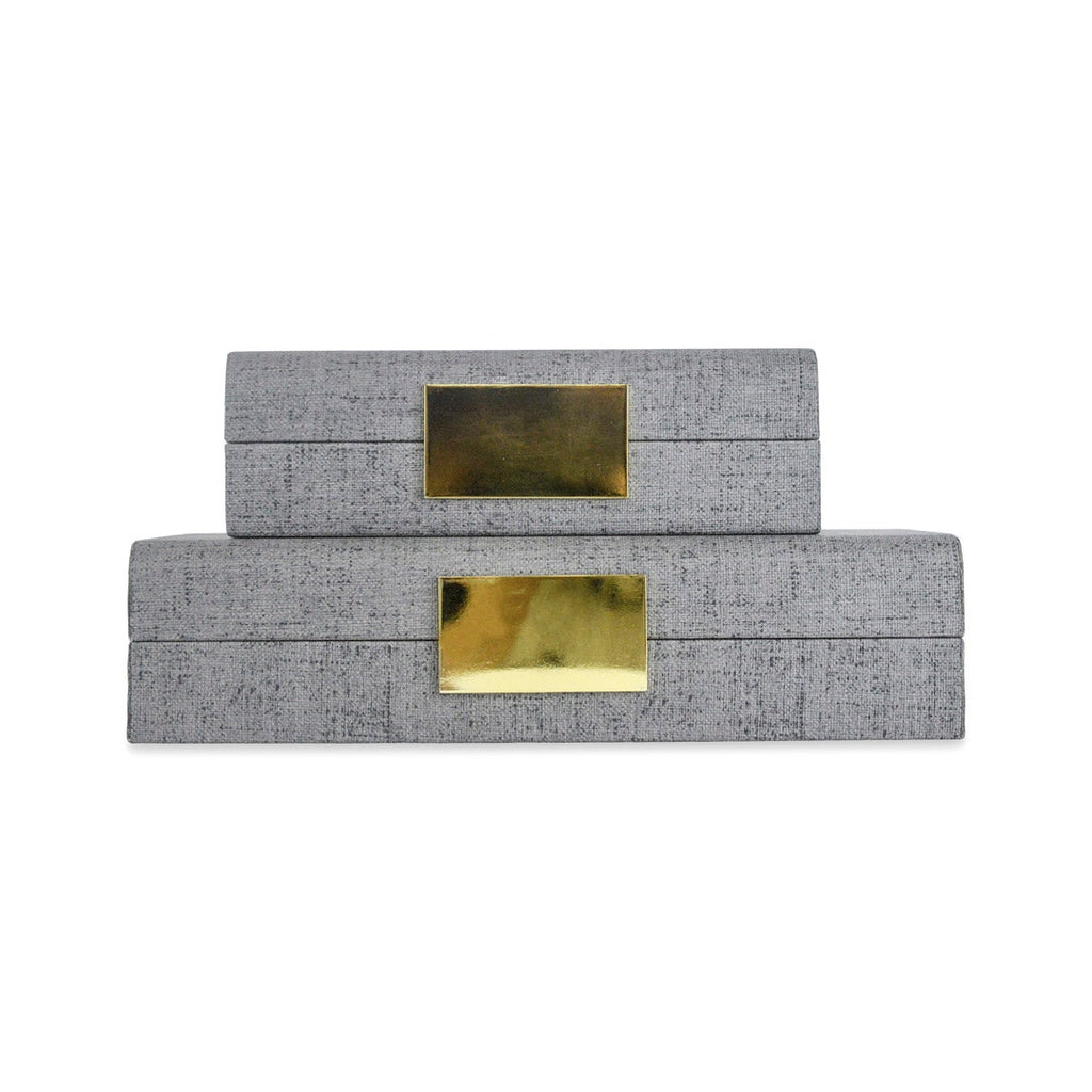 AUFRICA JEWELLERY BOX SET OF 2 PCS - GREY