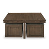 DEVONIA COFFEE TABLE SET 3 PCS - BROWN