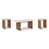 ISANTI COFFEE TABLE SET OF 3 PCS - BROWN