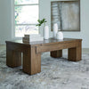 RUBBEN COFFEE TABLE SET 3 PCS - BROWN