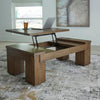RUBBEN COFFEE TABLE SET 3 PCS - BROWN