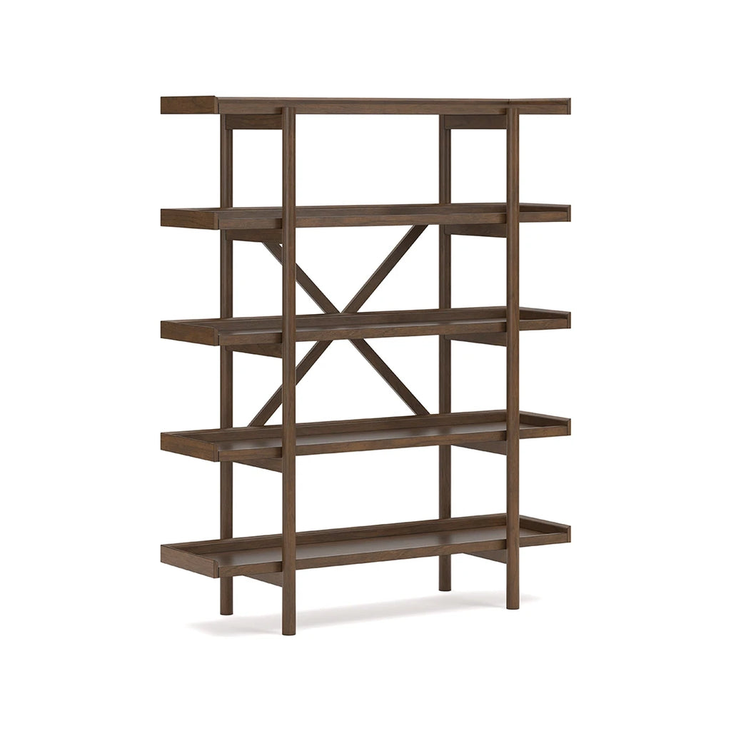 LYNCOTT BOOK SHELF - BROWN