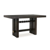 BURKHAUS HIGH TABLE SET 6 CHAIRS - BROWN