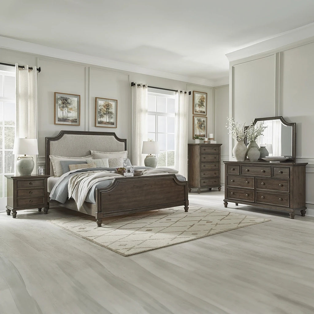 VERAMOND BEDROOM SET KING SIZE (193*203 CM) DARK BROWN