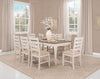 SKEMPTON DINING TABLE SET 8 CHAIRS - WHITE