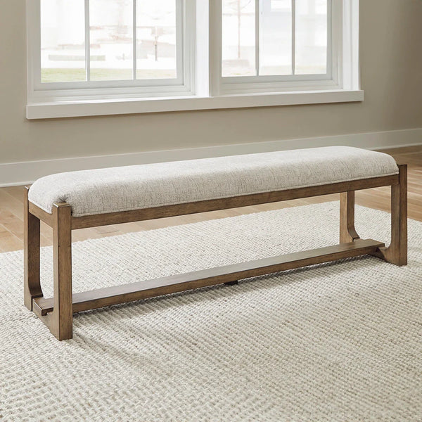 Space-saving upholstered bench for living room – Ashley UAE furniture