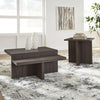 ZENDEX COFFEE TABLE SET 2 PCS - BROWN