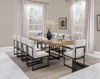 LANOIRE DINING TABLE SET 10 CHAIRS - BROWN