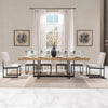 LANOIRE DINING TABLE SET 10 CHAIRS - BROWN