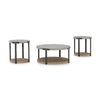 DARTHURST COFFEE TABLE SET OF 3 PCS - BROWN