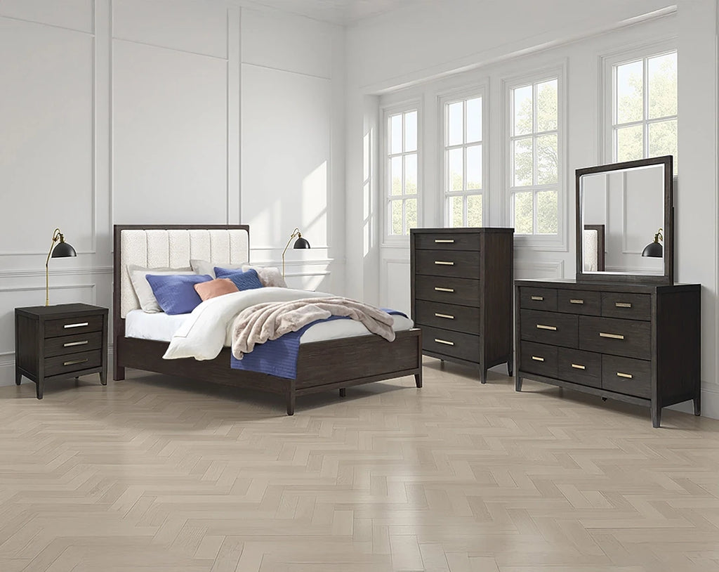 WESTONFORT BEDROOM SET KING SIZE WITH CHEST ( 193*203) BLACK