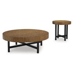 STEENLAGE COFFEE TABLE SET 2 PCS - BROWN