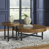STEENLAGE COFFEE TABLE SET 2 PCS - BROWN