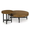 STEENLAGE COFFEE TABLE SET 2 PCS - BROWN