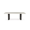 WESTONFORT DINING TABLE SET 8 CHAIRS - BEIGE