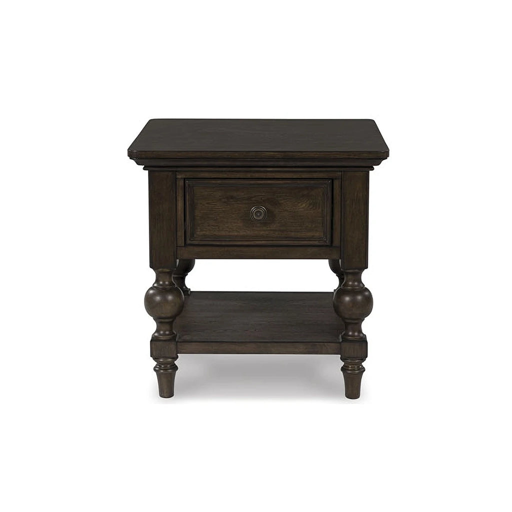 VERAMOND SIDE TABLE - BROWN