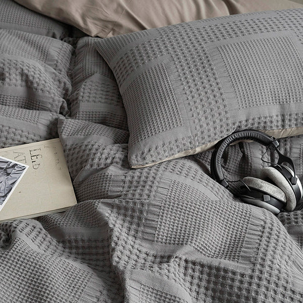 BEDDING SET OF 4 PCS KING - GREY