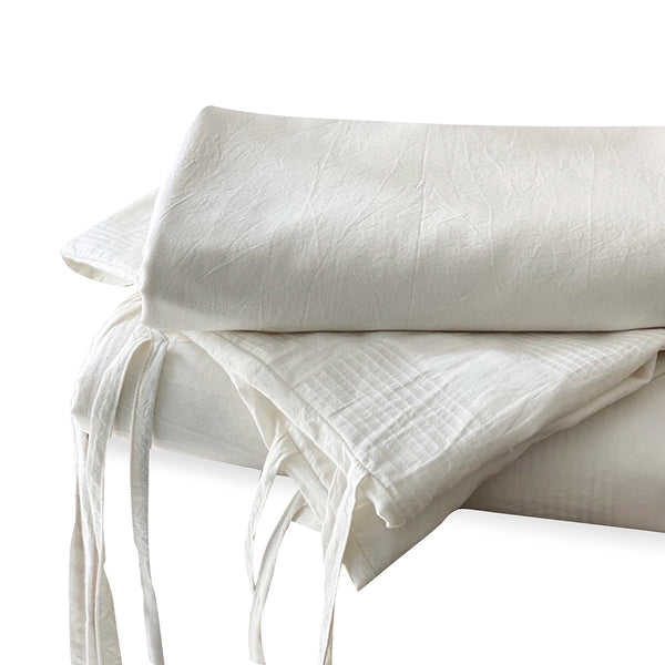 BEDDING SET OF 4 PCS KING - WHITE