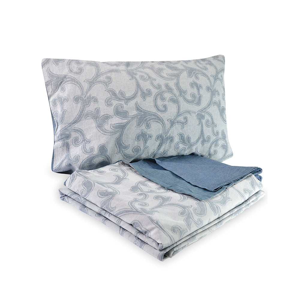 BEDDING SET OF 4 PCS KING - BLUE