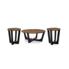 HANNEFORTH COFFEE TABLE SET 3 PCS - BROWN