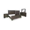 NEO BEDROOM SET WITHOUT WARDROBE KING SIZE (180 X 200 CM) - BROWN