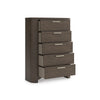 NEO BEDROOM SET WITHOUT WARDROBE KING SIZE (180 X 200 CM) - BROWN