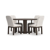 NEO DINING TABLE SET 4 CHAIRS - BROWN