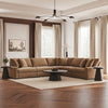 CALDEN SECTIONAL SOFA 6 PCS - LIGHT BROWN