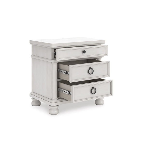 CHADWORTH VANDENMORE BEDROOM SET WITHOUT WARDROBE KING SIZE (193 X 203 CM) - ANTIQUE WHITE