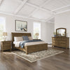 VANDENMORE BEDROOM SET WITHOUT WARDROBE KING SIZE (193 X 203 CM) - LIGHT BROWN