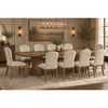 JORLAINA TIVOLY DINING TABLE SET 10 CHAIRS - BROWN