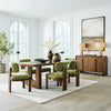 PALOMA DINING TABLE SET 6 CHAIRS - BROWN