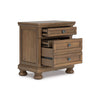 VANDENMORE BEDROOM SET WITHOUT WARDROBE KING SIZE (193 X 203 CM) - LIGHT BROWN