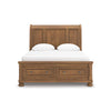 VANDENMORE BEDROOM SET WITHOUT WARDROBE QUEEN SIZE (150*200 CM) - LIGHT BROWN