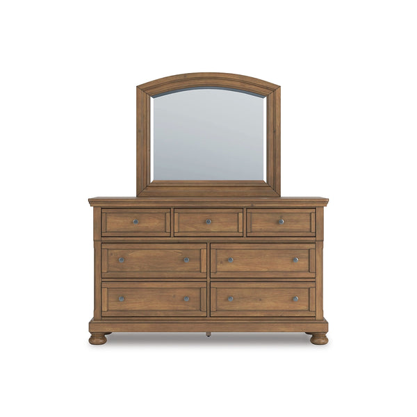 VANDENMORE BEDROOM SET WITHOUT WARDROBE QUEEN SIZE (150*200 CM) - LIGHT BROWN