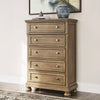 VANDENMORE BEDROOM SET WITHOUT WARDROBE QUEEN SIZE (150*200 CM) - LIGHT BROWN