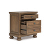 VANDENMORE BEDROOM SET WITHOUT WARDROBE QUEEN SIZE (150*200 CM) - LIGHT BROWN