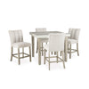 KARMENTON HIGH TABLE SET 4 CHAIRS - GREY