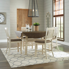 BOLANBURG DINING TABLE SET 4 CHAIRS - BEIGE