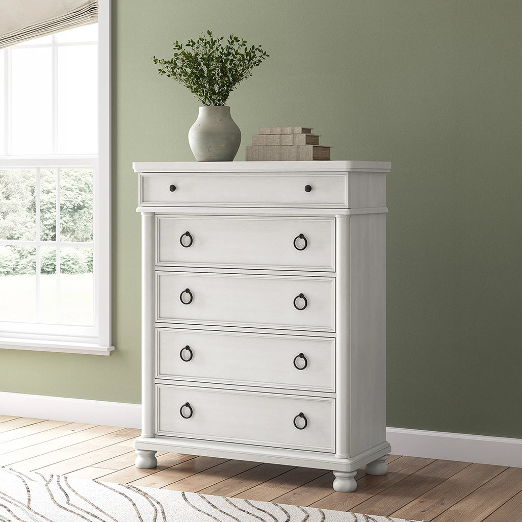 CHADWORTH CHEST OF DRAWER OFF - ANTIQUE WHITE