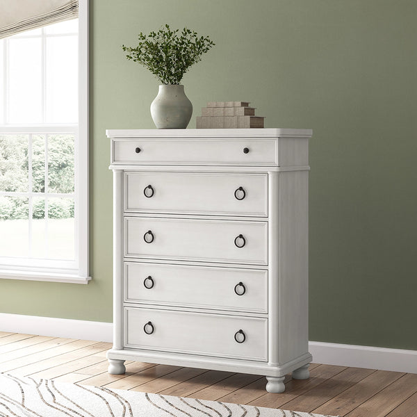CHADWORTH CHEST OF DRAWER OFF - ANTIQUE WHITE