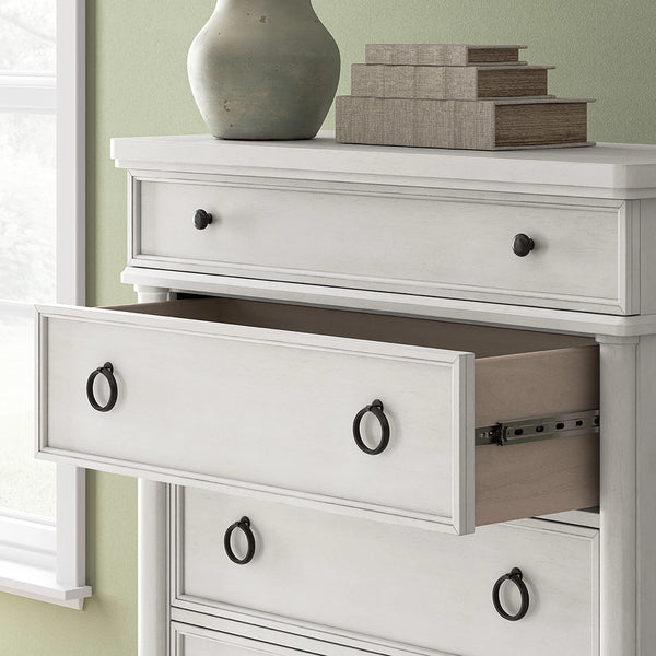 CHADWORTH CHEST OF DRAWER OFF - ANTIQUE WHITE
