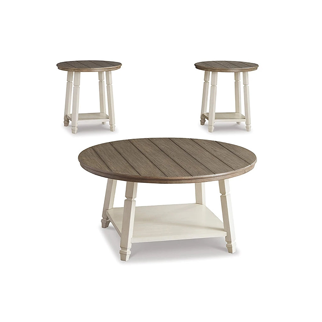 BOLANBROOK COFFEE TABLE SET 3 PCS - BROWN