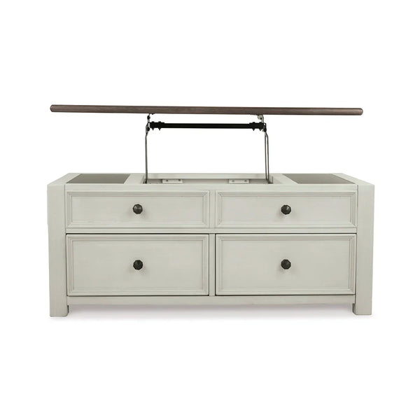 Vintage-style functional coffee table with storage