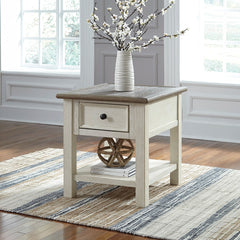 
                          BOLANBURG END TABLE BEIGE
                          