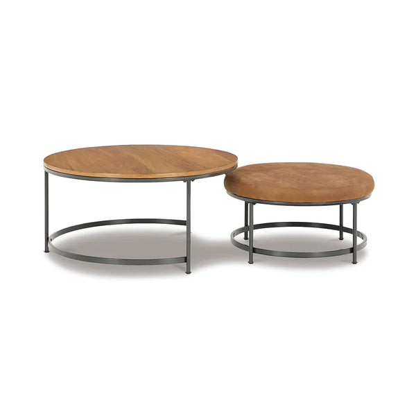 Stylish Drezmoore tables with wood and metal design – Ashley UAE